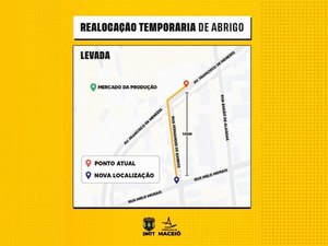 Mercado da Levada: ponto de ônibus será realocado temporariamente