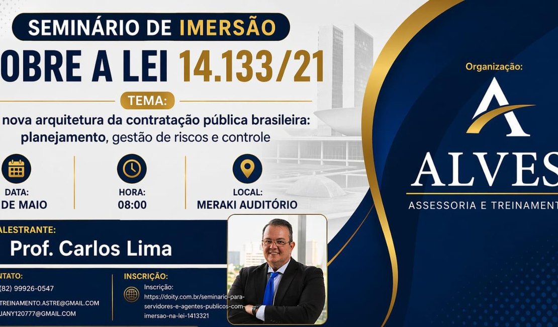 Capacitação em contratações públicas atualiza profissionais sobre nova lei de licitações; curso aborda planejamento, gestão de riscos e controle na Lei nº 14.133/2021