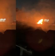 Madeireira é atingida por incêndio de grande porte em Arapiraca