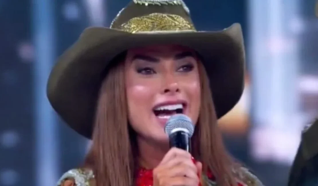 Nicole Bahls é “exorcizada” por Milton Cunha no Dança dos Famosos
