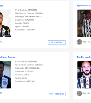 ASA conta com mais quatro jogadores regularizados nesta quarta-feira (04)