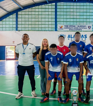 Sistema Socioeducativo de Alagoas estreia nas seletivas do JEAL 2026 com equipe de futsal