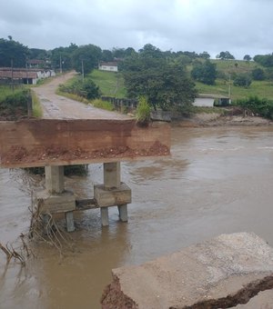 Teotônio Vilela tem duas rodovias, AL 105 e BR 101 interditadas devido desabamento em pontes
