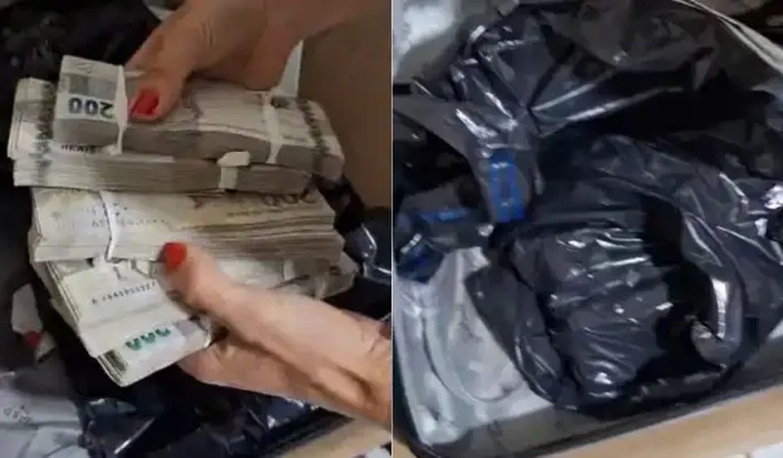 PF apreende R$ 287 mil em dinheiro vivo dentro de sacos de lixo na casa de servidor do INSS