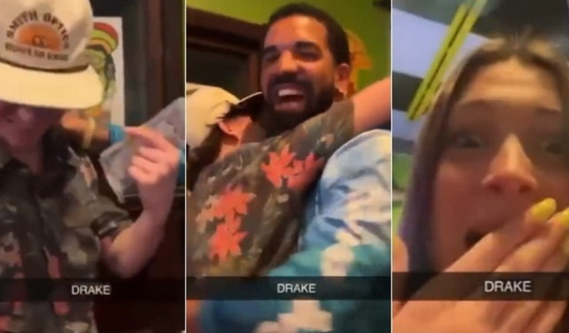 Rapper Drake dá R$ 50 mil de presente para fã que fazia aniversário em restaurante