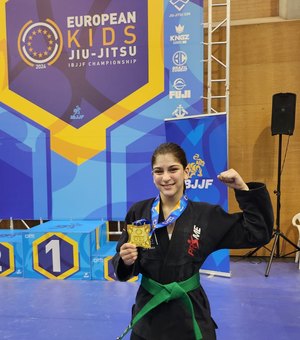 [Vídeo] Alagoana é a grande Campeã do European Kids Jiu Jitsu 2024