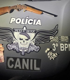 23 armas de fogo são apreendidas pela Polícia Militar de Alagoas na última semana