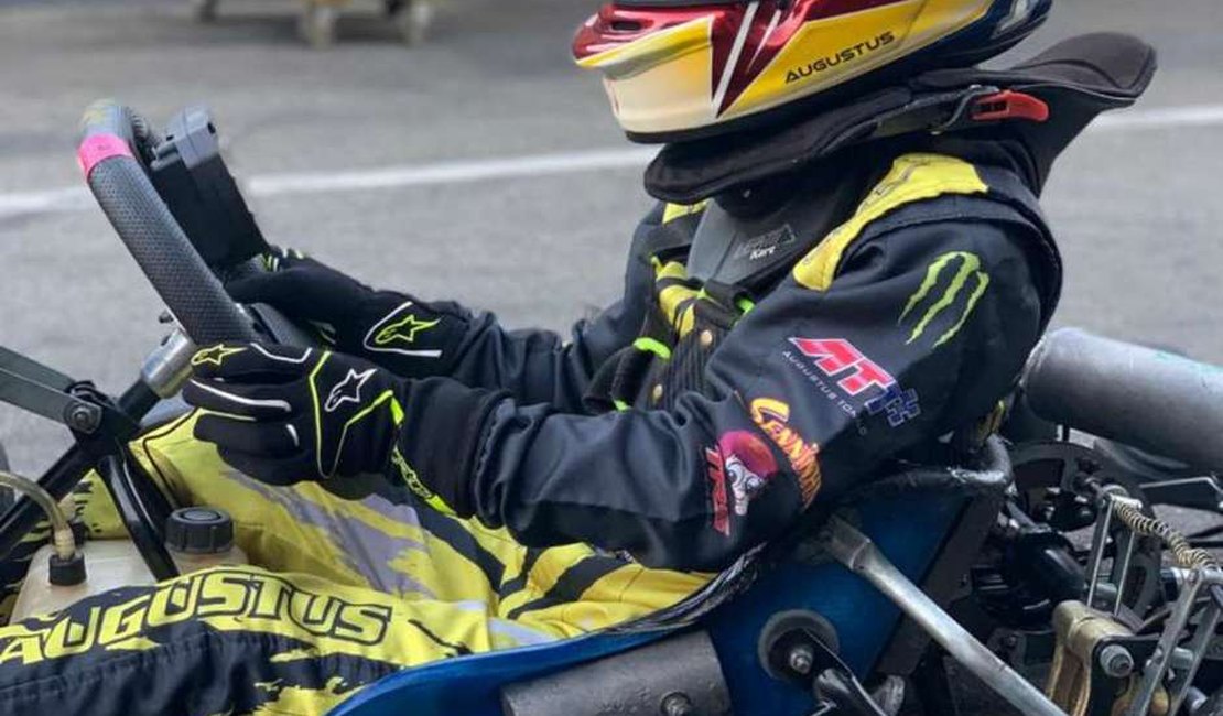 Lewis Hamilton inspira campeão do kart brasileiro de 8 anos até no capacete: Augustus Toniolo