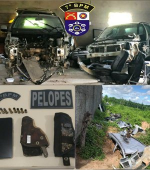Polícia flagra desmanche de veículos roubados em Pão de Açucar