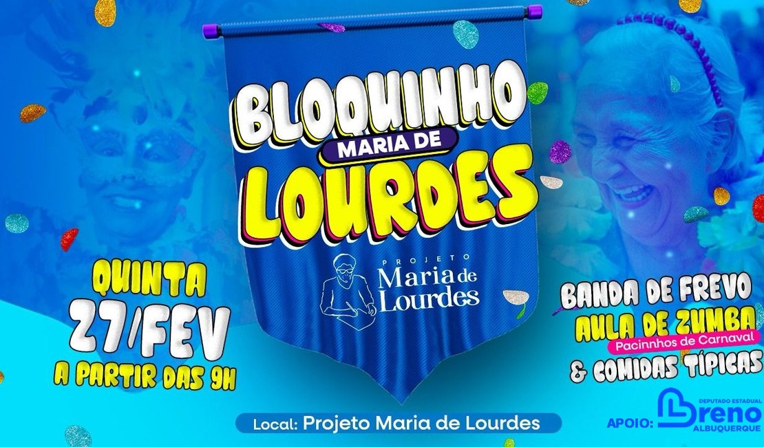 Bloquinho Maria de Lourdes promove carnaval para população idosa em Arapiraca