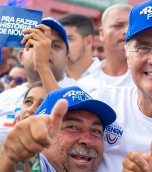 Renan Calheiros lidera disputa ao Senado no primeiro e segundo votos, aponta Falpe