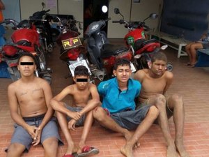 Suspeitos são detidos e quatro motos recuperadas em ação rápida da PM