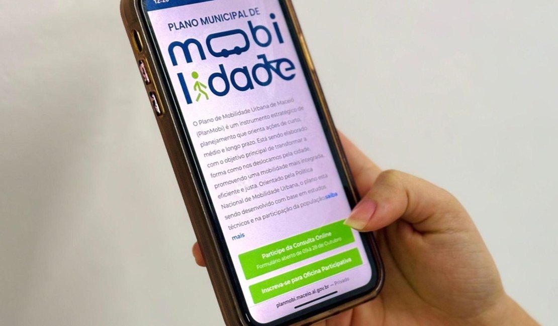 Prefeitura de Maceió abre inscrições para oficinas presenciais do Plano de Mobilidade Urbana