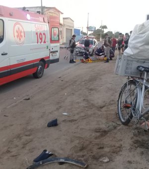 Motorista com sinais de embriaguez atropela ciclista no bairro Baixa Grande
