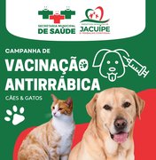 Prefeitura de Jacuípe anuncia vacinação antirrábica