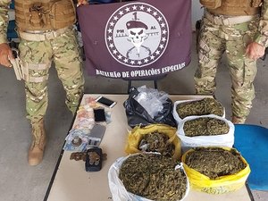Bope prende jovem com mais de quatro quilos de maconha em Maceió