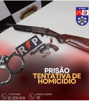 Homens são presos acusados de tentativa de homicídio em Japaratinga