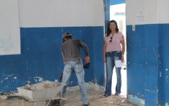 A prefeitura  deu início ao trabalho de reforma da Escola Pedro Suruagy