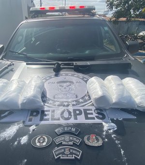 Polícia apreende 6kg de cocaína no bairro Baixa Grande em Arapiraca