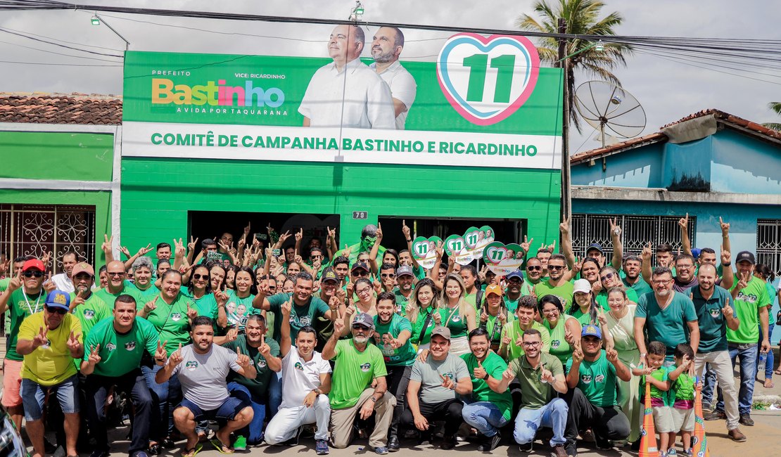 Inauguração de comitê e adesivaço marcam início da campanha de Bastinho em Taquarana