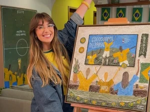 Artista viraliza após quadro 'prever' resultado do Brasil na Copa