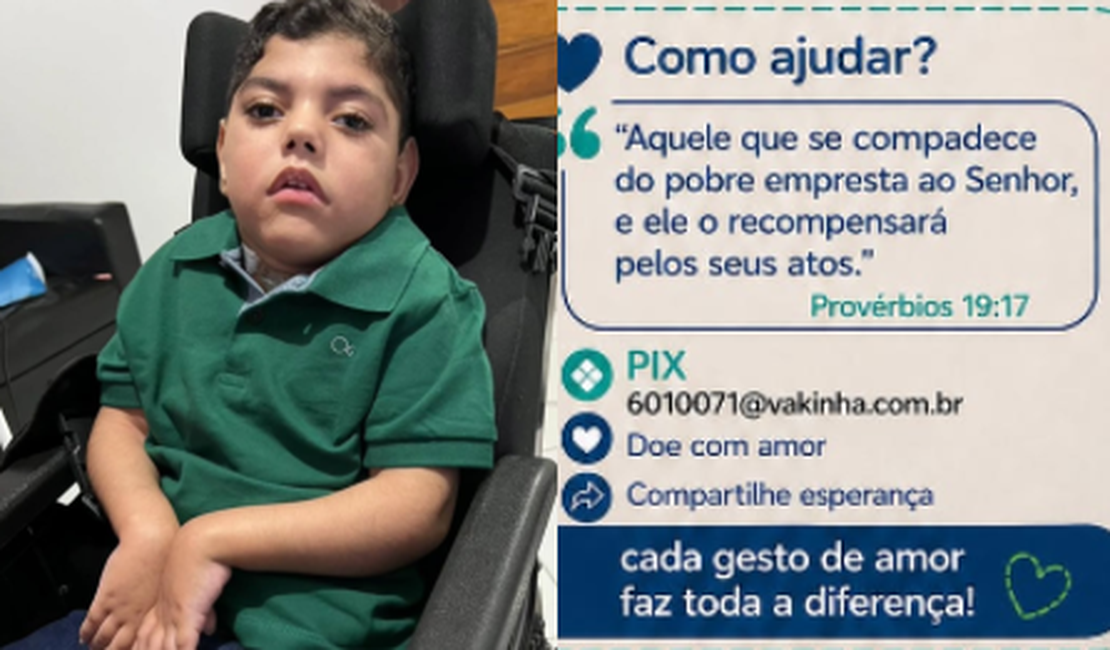 Mãe de Arapiraca faz campanha para custear tratamento do filho com células-tronco