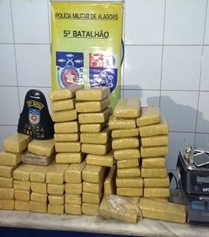 Polícia apreende mais de 50 quilos de maconha no Antares