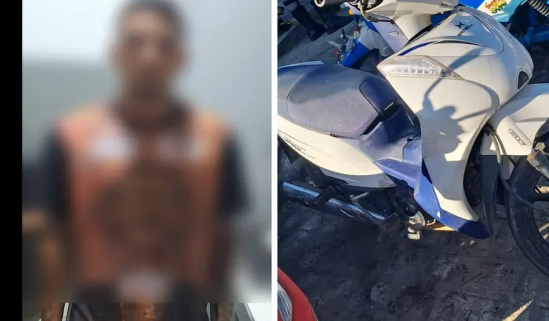 Homem é preso com moto adulterada no Pontal da Barra, em Maceió