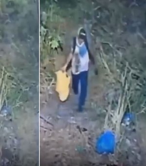 Vídeo mostra tio-avô entrando em mata com menino e saindo sozinho em Maceió