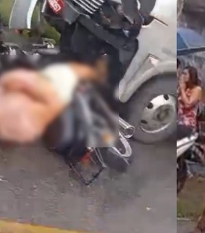 Acidente entre ônibus e moto deixa duas vítimas no bairro Feitosa, em Maceió