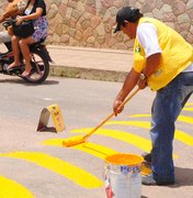 SMTT Arapiraca retoma serviços de pintura de sinalização horizontal