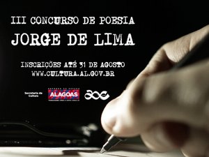 Inscrições para o III Concurso de Poesia Jorge de Lima seguem até 31 de agosto