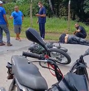 Colisão entre carro e moto deixa homem ferido em São Miguel dos Milagres
