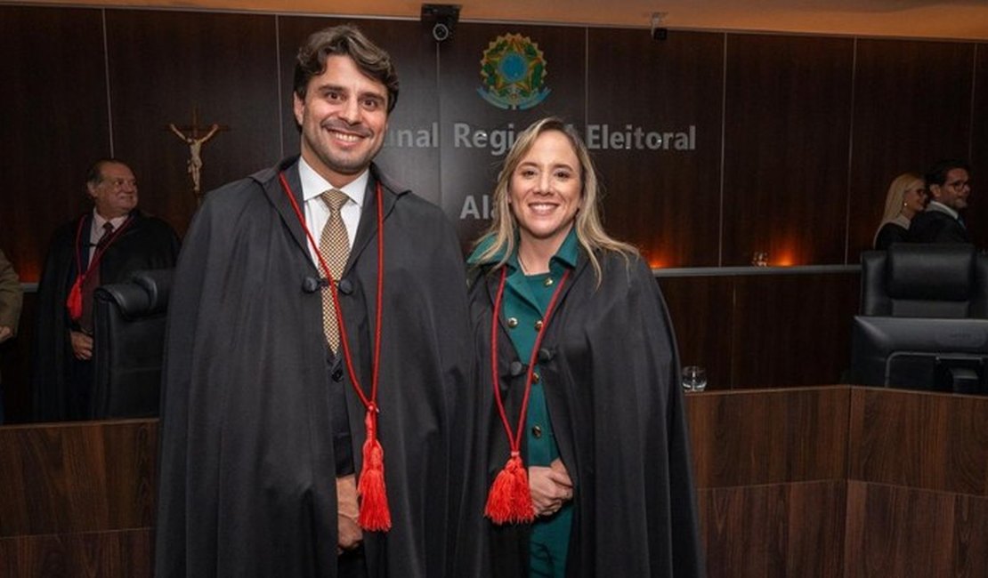 Rodrigo Prata e Natália Von Sohsten tomam posse para novo biênio no TRE/AL