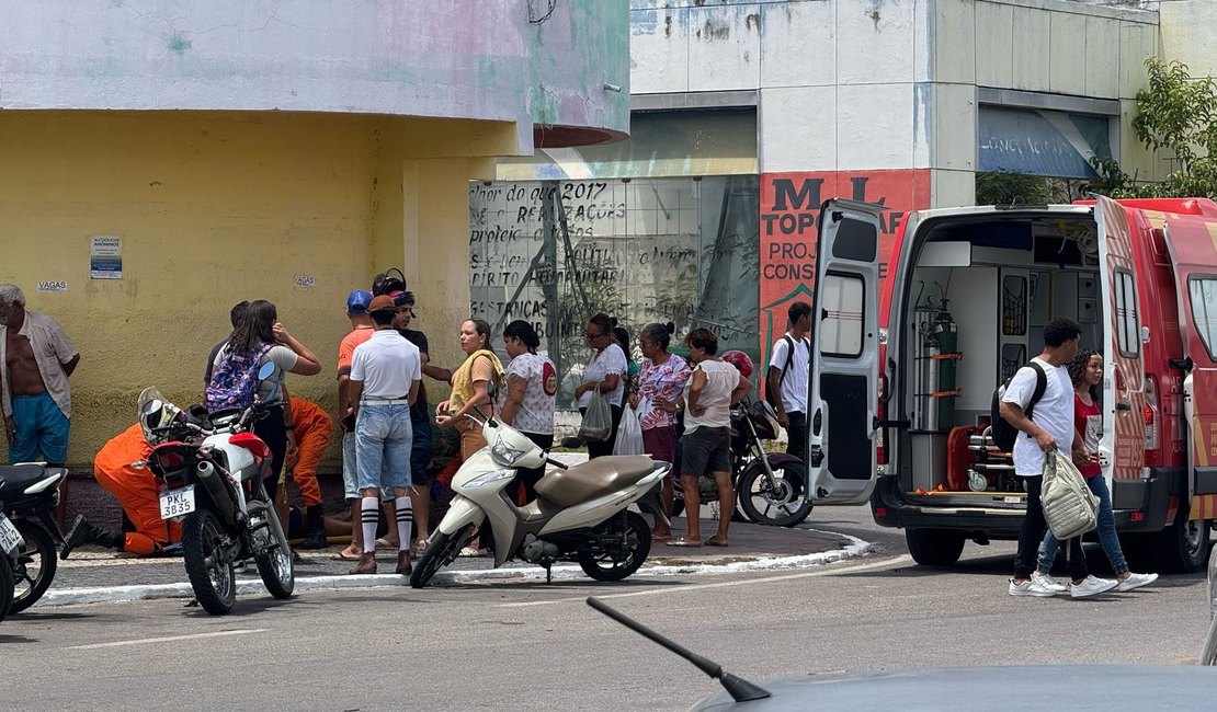 Colisão entre carro e moto deixa duas pessoas feridas em Delmiro Gouveia