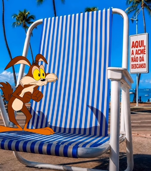 Filme utiliza cadeira gigante de Maceió em ação de divulgação nas redes sociais