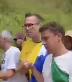 [Vídeo] Leonardo Dias é recepcionado por Nikolas Ferreira em caminhada rumo à Brasília