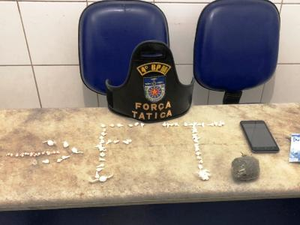 Com maconha, crack e cocaína, jovem é preso na Chã da Jaqueira
