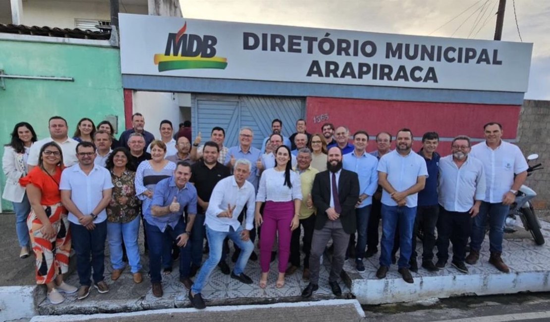 Cinco vereadores, ex-parlamentares, secretários e empresários: MDB Arapiraca mostra força com chapa proporcional