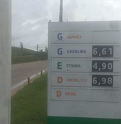 Preço do litro da gasolina passa custar até R$ 6,61 em Porto Calvo