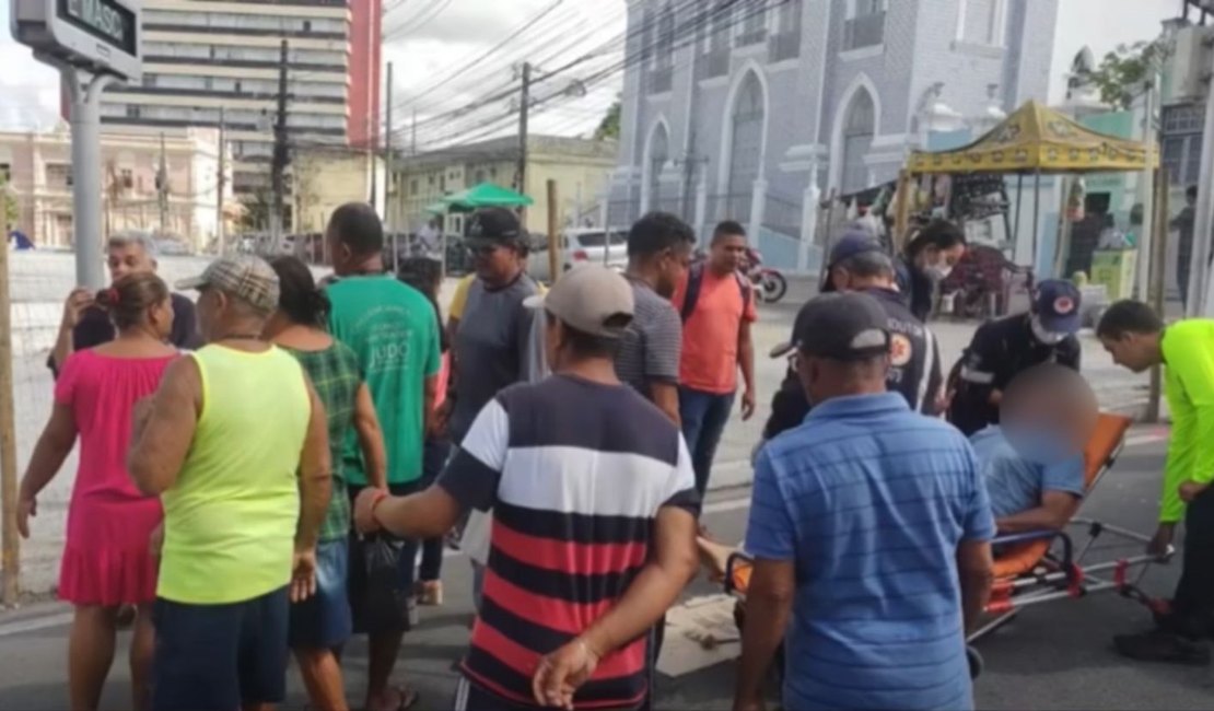 Duas pessoas são atropeladas no Centro de Maceió