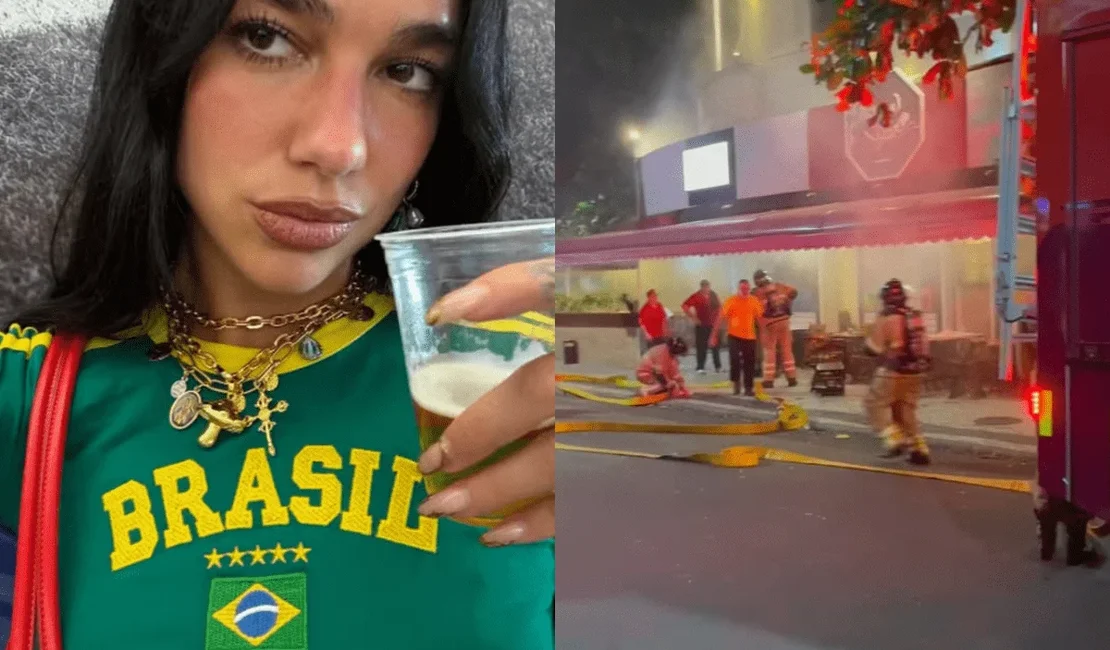 Restaurante que Dua Lipa visitou no Rio é atingido por incêndio