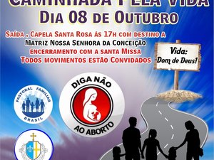 Caminhada pela vida e contra descriminalização do aborto é realizada pela Pastoral da Família em Arapiraca