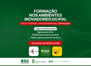 Ifal amplia público e prorroga inscrições para cursos nos Espaços Inovadores