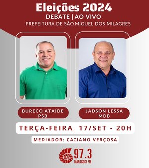 Candidatos ao Executivo de São Miguel dos Milagres confirmam participação em debate