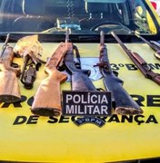 Mais de 1250 armas de fogo foram apreendidas em Alagoas de janeiro a outubro