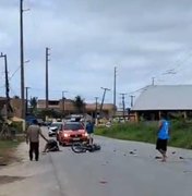 Colisão entre motos deixa dois feridos na AL-105 São Luís do Quitunde