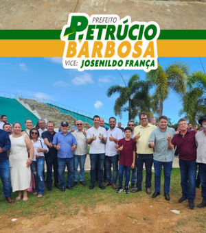 Prefeito Petrúcio Barbosa participa do lançamento da obra do VLT em Arapiraca ao lado de autoridades nacionais