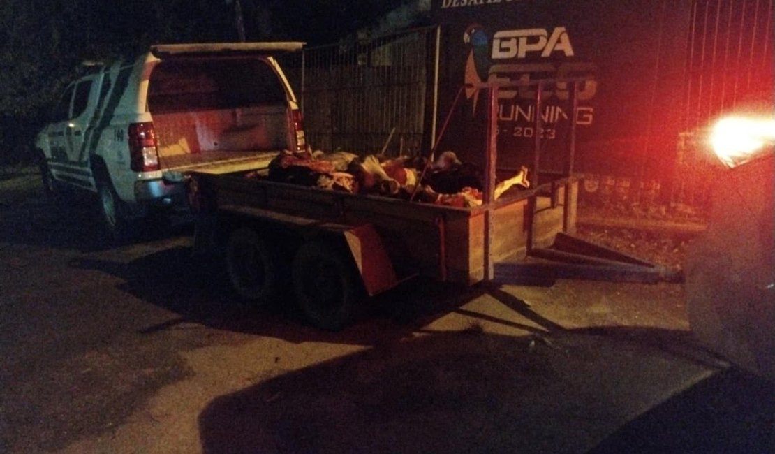 Polícia fecha abatedouro clandestino por crimes ambientais em Porto Real do Colégio