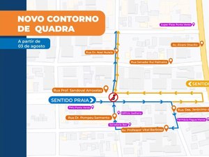 DMTT realiza ação educativa sobre funcionamento de novo contorno de quadra na Ponta Verde